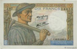 10 Francs MINEUR FRANCE  1944 F.08.12 SUP