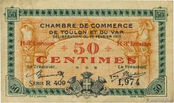 50 Centimes FRANCE régionalisme et divers Toulon 1917 JP.121.14 TTB