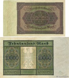 10000 et 50000 Mark Lot ALLEMAGNE  1922 P.070 et P.080 TTB