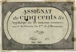 500 Livres  FRANCIA  1794 Ass.47a