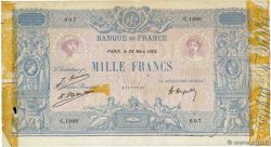 1000 Francs BLEU ET ROSE FRANCIA  1925 F.36.41