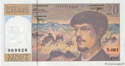 20 Francs DEBUSSY Modifié FRANKREICH  1997 F.66ter.02