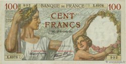 100 Francs SULLY FRANCE  1940 F.26.21