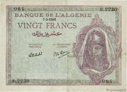 20 Francs ALGERIA  1945 P.092b