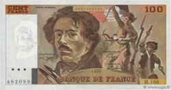 100 Francs DELACROIX imprimé en continu FRANCE  1990 F.69bis.02b