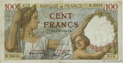 100 Francs SULLY FRANCE  1941 F.26.62 VF