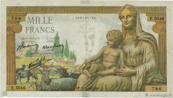 1000 Francs DÉESSE DÉMÉTER FRANCE  1943 F.40.22 TTB