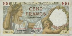 100 Francs SULLY FRANCE  1942 F.26.68 TTB