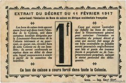 1 Franc IVORY COAST  1917 P.02b VF-