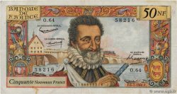 50 Nouveaux Francs HENRI IV FRANCIA  1961 F.58.06 BC