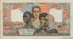 5000 Francs EMPIRE FRANÇAIS FRANCE  1945 F.47.48 pr.TTB