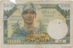1000 Francs TRÉSOR FRANÇAIS FRANCE  1947 VF.33.02 G