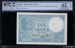 10 Francs MINERVE modifié FRANCIA  1941 F.07.28 q.FDC