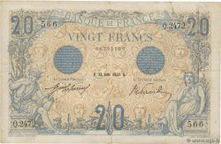 20 Francs BLEU FRANCE  1912 F.10.02 TB