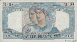 1000 Francs MINERVE ET HERCULE FRANCE  1946 F.41.14 VF