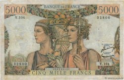 5000 Francs TERRE ET MER FRANKREICH  1952 F.48.07 S