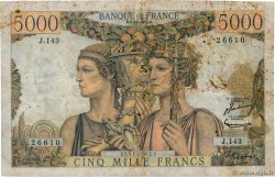 5000 Francs TERRE ET MER FRANCE  1953 F.48.10