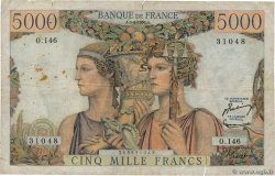 5000 Francs TERRE ET MER FRANCIA  1956 F.48.11