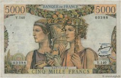 5000 Francs TERRE ET MER FRANCIA  1953 F.48.10 MB