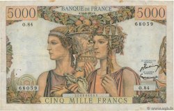 5000 Francs TERRE ET MER FRANKREICH  1951 F.48.05
