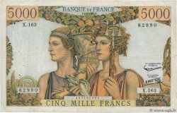 5000 Francs TERRE ET MER FRANCE  1957 F.48.14 TB