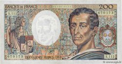 200 Francs MONTESQUIEU FRANCIA  1992 F.70.12b MBC+