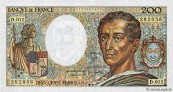 200 Francs MONTESQUIEU FRANCIA  1982 F.70.02 q.SPL