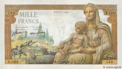 1000 Francs DÉESSE DÉMÉTER FRANKREICH  1942 F.40.07