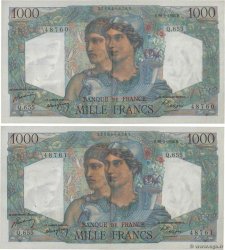 1000 Francs MINERVE ET HERCULE Consécutifs FRANCE  1950 F.41.32 pr.SUP