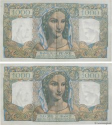 1000 Francs MINERVE ET HERCULE Consécutifs FRANCIA  1950 F.41.32 MBC+