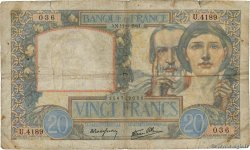 20 Francs TRAVAIL ET SCIENCE FRANCIA  1941 F.12.15 B