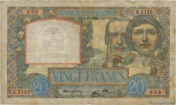 20 Francs TRAVAIL ET SCIENCE FRANKREICH  1940 F.12.09 SGE