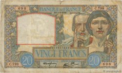 20 Francs TRAVAIL ET SCIENCE FRANCE  1940 F.12.05 G