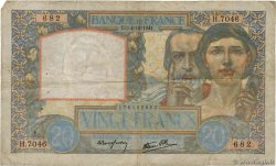 20 Francs TRAVAIL ET SCIENCE FRANCE  1941 F.12.20 B