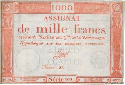 1000 Francs FRANKREICH  1795 Ass.50a fSS