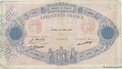 500 Francs BLEU ET ROSE FRANCIA  1927 F.30.30 MB