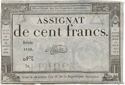 100 Francs FRANCE  1795 Ass.48a TB