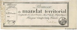 25 Francs avec série FRANKREICH  1796 Ass.59b fVZ