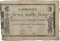 2000 Francs FRANCE  1795 Ass.51a TB