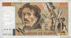 100 Francs DELACROIX modifié FRANCE  1986 F.69.10 F+