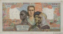5000 Francs EMPIRE FRANÇAIS FRANCE  1946 F.47.55 TTB+