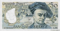 50 Francs QUENTIN DE LA TOUR FRANCE  1988 F.67.14A50 TTB