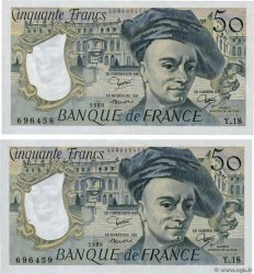 50 Francs QUENTIN DE LA TOUR Consécutifs FRANCE  1980 F.67.06 pr.SUP