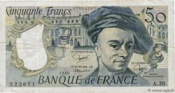 50 Francs QUENTIN DE LA TOUR FRANCIA  1980 F.67.06