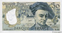 50 Francs QUENTIN DE LA TOUR FRANCE  1981 F.67.07 UNC-
