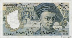 50 Francs QUENTIN DE LA TOUR FRANCIA  1982 F.67.08 MB