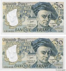 50 Francs QUENTIN DE LA TOUR Consécutifs FRANCE  1984 F.67.10