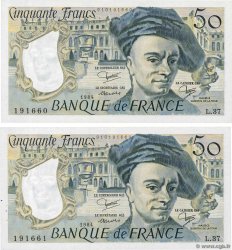 50 Francs QUENTIN DE LA TOUR Consécutifs FRANKREICH  1984 F.67.10