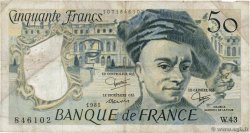 50 Francs QUENTIN DE LA TOUR FRANCE  1985 F.67.11 B