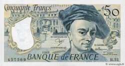 50 Francs QUENTIN DE LA TOUR FRANCE  1988 F.67.14 SUP